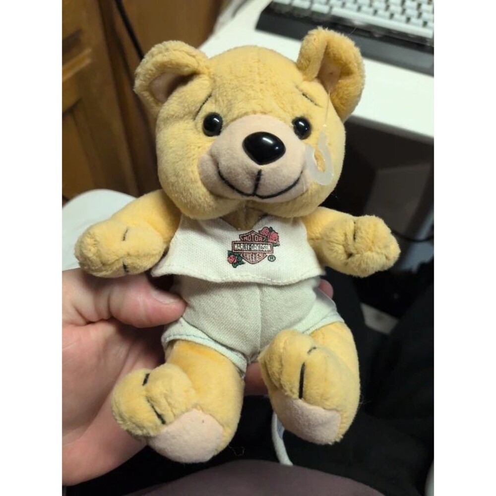 Vintage 1998 Harley Davidson Evo The Bear Bean Bag Plush 5.5"
